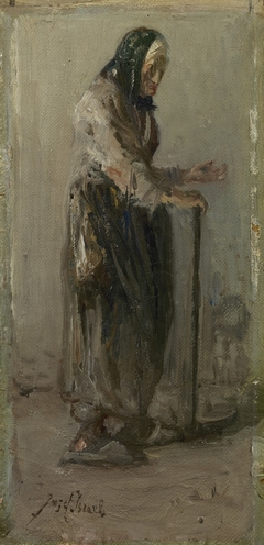 Study of a beggar woman by Jozef Israëls