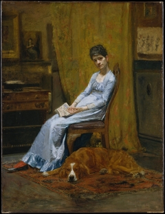 The Artist's Wife and His Setter Dog by Thomas Eakins