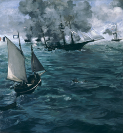 The Battle of the Kearsarge and the Alabama by Edouard Manet