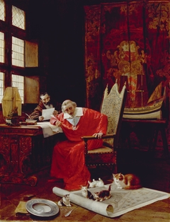 The cardinal's leisure by Charles Édouard Delort