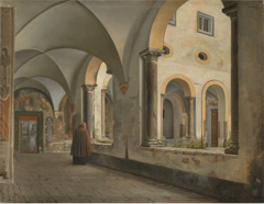 The Cloisters of the Franciscan Monastery Santa Maria in Aracoeli in Rome by Christoffer Wilhelm Eckersberg