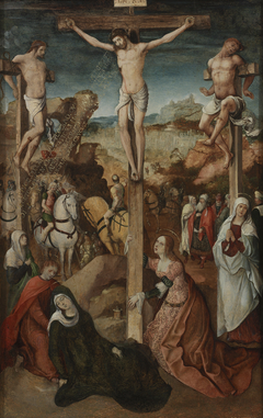 The Crucifixion with the Two Thieves by Alejo Fernández