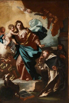 The Madonna and Child presenting Saint Dominic with the Rosary by Francesco de Mura