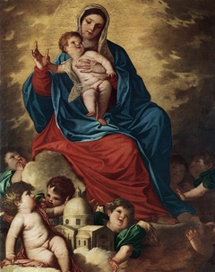 The Madonna with Design of a Shrine by Alessandro Varotari
