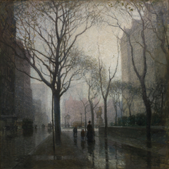 The Plaza after the Rain by Paul Cornoyer