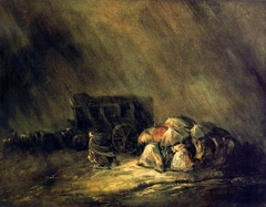 The stagecoach under the storm