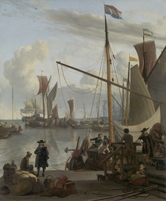 The Y at Amsterdam, seen from the Mosselsteiger (mussel pier) by Ludolf Bakhuysen