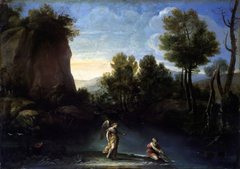 Tobias and the Angel by Giovanni Francesco Grimaldi