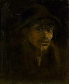 Tramp with a Pipe by László Mednyánszky