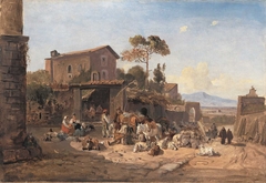 Trattoria bei der Porta San Sebastiano vor Rom