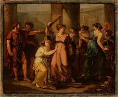 Ulysses discovers Achilles hidden among the daughters of King Lycomedes by Angelica Kauffman
