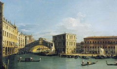 Venice: The Rialto Bridge from the North by Canaletto