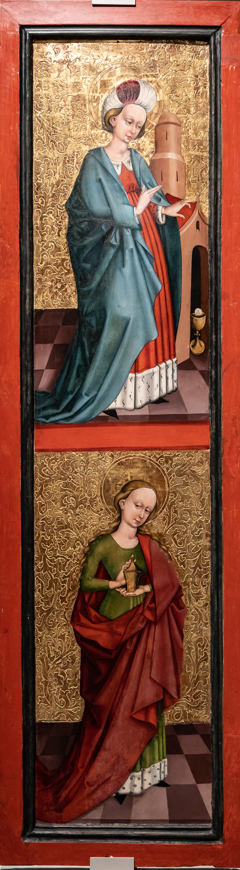 Verkündigung an Maria und vier weibliche Heilige by Unknown Artist