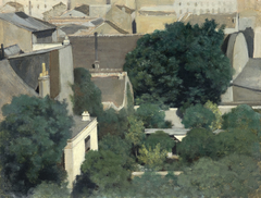 View of roofs and gardens by Théophile-Narcisse Chauvel
