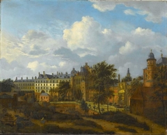 View of the Coudenberg, the former palace of the Dukes of Burgundy in Brussels by Jan van der Heyden