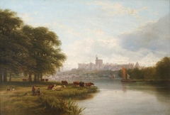 View of Windsor Castle from the River by George Cole