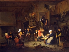 Villagers Merrymaking at an Inn by Adriaen van Ostade
