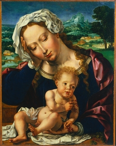 Virgin and Child in a Landscape by Jan Gossaert