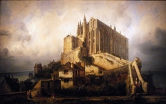 Vue du Mont Saint-Michel by Victor Felix Danvin