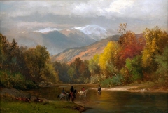 White Hills, Jackson New Hampshire, Scene on the Glen Ellis River by Samuel Lancaster Gerry