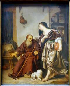 Wife of Jeroboam and the Prophet Ahijah by Frans van Mieris the Elder