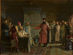 Zakhary Lyapunov's quarrel with the Tsar Vasili Shuysky by Nikolai Nevrev