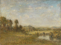 A Country Scene with Pond