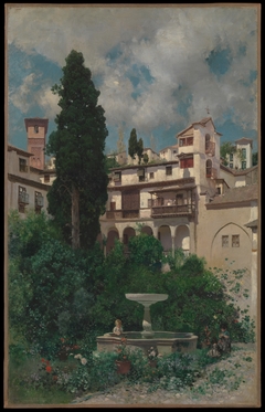 A Spanish Garden by Martín Rico