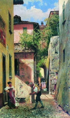 A Street in an Italian Town by Fyodor Bronnikov