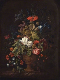 A vase of flowers by Justus van Huysum I