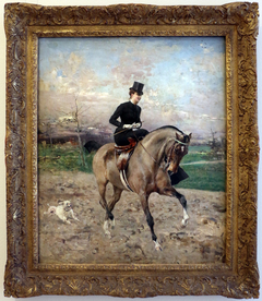 Alice Regnault à cheval by Giovanni Boldini
