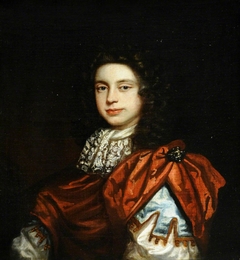 An Unknown Young Man wearing a Red Cloak and a Lace Cravat
