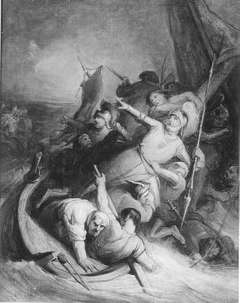 Anno 1304. Jan van Renesse verdrinkt in de Lek by Antonie Frederik Zürcher