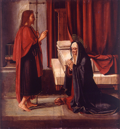 Aparición de Cristo resucitado a la Virgen by Fernando Yáñez de la Almedina
