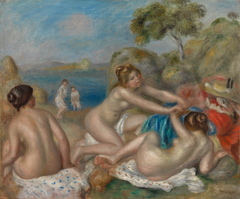 Bathers Playing with a Crab by Auguste Renoir
