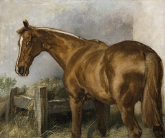 'Brilliant': A Horse at Manger by attributed to Sir Edwin Henry Landseer RA