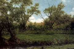 Brookside (Asters in a Field) by Martin Johnson Heade