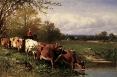 Cattle and Landscape by James McDougal Hart