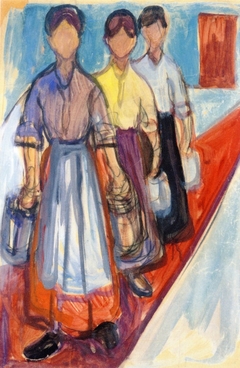 Charwomen at the Mutiger Ritter Hotel in Kösen by Edvard Munch