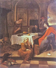 Christ in the House of Mary and Martha, circa 1655 by Jan Steen