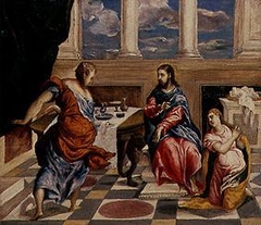 Christ in the House of Mary and Martha by El Greco