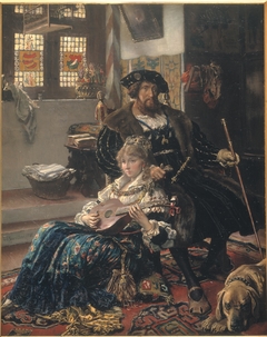 Christian II og Dyveke by Vilhelm Rosenstand