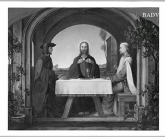 Christus und die Jünger von Emmaus beim Abendmahl by Ferdinand Olivier