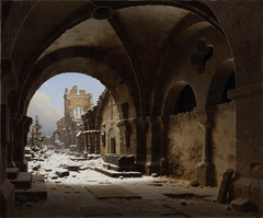 Church Ruin in Winter by Carl Hasenpflug