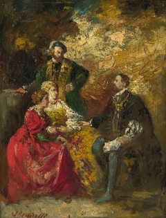 Conversation Piece by Adolphe Joseph Thomas Monticelli