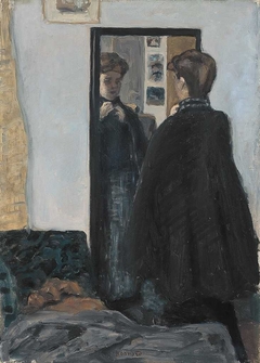 Dame vor dem Spiegel by Pierre Bonnard