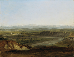 Das Lechtal mit Blick auf die Zugspitze by Johann Georg von Dillis