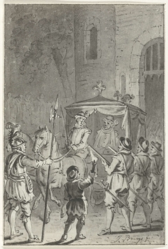 De aankomst van de graaf van Leicester te Amsterdam, 1585 by Jacobus Buys