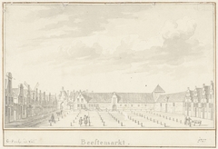 De beestenmarkt te Purmerend by Cornelis Pronk