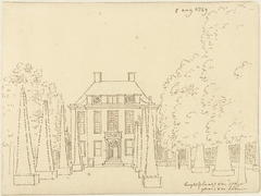 De buitenplaats van Gerard van Loon; vooraanzicht by Cornelis Pronk